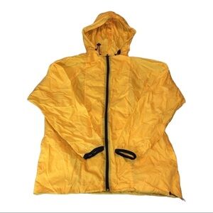 WORLD WIDE SPORTMAN Mens Yellow Windbreaker Jacket Size M